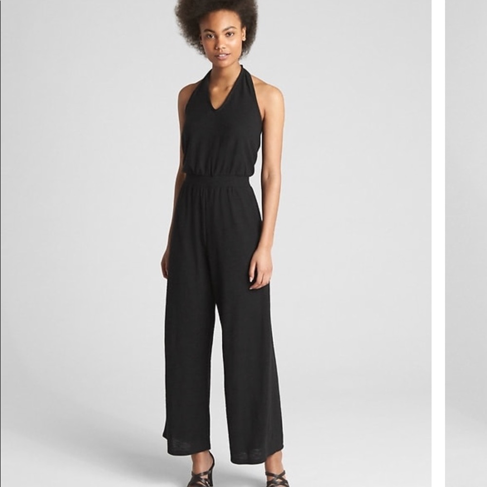 Gap Wide Leg Halter Jumpsuit